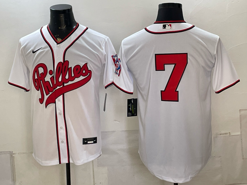 Men 2026 Philadelphia Phillies #7 white Game Nike MLB Jersey 0823001->philadelphia phillies->MLB Jersey